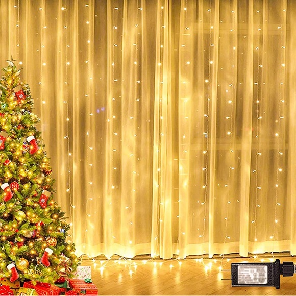 Twinkle Star 300 LED Window Curtain String Light - Picture 4 of 15